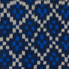 Pure Cotton Ikkat Blue With Tiny Square Geometric Weave Hand Woven Fabric