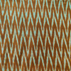 Pure Cotton Ikkat Brown With Cream Zig Zag Woven Fabric