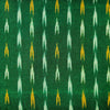Pure Cotton Ikkat Green With Mustard And Crean Arrow Heads Woven Fabric