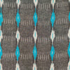 Pure Cotton Ikkat Grey With Off White And Light Blue Stripe Weaves Hand Woven Fabric