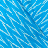 Pure Cotton Ikkat Light Blue With Cream Zig Zag Woven Fabric