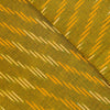 Pure Cotton Ikkat Mehendi With Tiny Lines Diagonal Stripes Woven Blouse Fabric (1.17 meter)