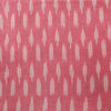 Pure Cotton Ikkat Pastel Peach With Cream Lines Motifs Woven Fabric