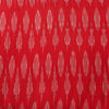 Pure Cotton Ikkat Red With Distorted Ikkat Weaves Woven Fabric