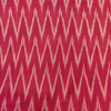Pure Cotton Ikkat Rouge With Cream Zig Zag Weaves Woven Fabric