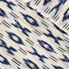 Pure Cotton Ikkat White With Blue XO Hand Woven Fabric