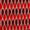 Pure Cotton Ikkat With Shades Of Red Honey Comb Hand Woven Fabric