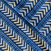 Pure Cotton Indigo With Arrow Head Stripes Hand Block Print Fabric