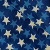 Pure Cotton Indigo With Cream And Light Blue Stars Hand Block Print Fabric