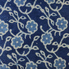 Pure Cotton Indigo With Floral Jaal Hand Block Print Fabric