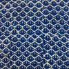 Pure Cotton Indigo With Jaali Hand Block Print blouse Fabric ( 0.80 meter )