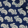 Pure Cotton Indigo With Kairi Hand Block Print Fabric