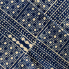 Pure Cotton Indigo With Sqaures And Rectangle Geometric Tiles Hand Block Print Fabric