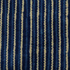 Pure Cotton Indigo With Wavy Stripes Hand Block print Fabric