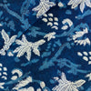 Pure Cotton Indigo With Wild Flower Jaal Hand Block Print Fabric