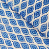 Pure Cotton Jaipuri Blue Motifs Hand Block Print Fabric