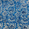 Pure Cotton Jaipuri Blue With  Blue Floral Jaal Hand Block Print Fabric