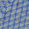 Pure Cotton Jaipuri Blue With Blue Plant Motif Hand Block Print Blouse Fabric ( 90 CM )