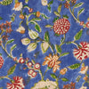 Pure Cotton Jaipuri Blue With Wild Wild Flower Hand Block Print Fabric