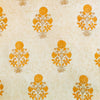Pure Cotton Jaipuri Cream Self Design With Mughal Motifs Hand Block Print Fabric