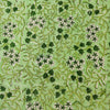 Pure Cotton Jaipuri Green With Green Tiny Flower Jaal Hand Block Print Fabric