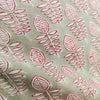 Pure Cotton Jaipuri Grey Wih Pink Tribal Motif Hand Block Print Fabric