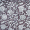 Pure Cotton Jaipuri Grey With Floral Jaal Hand Block Print Fabric