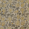 Pure Cotton Jaipuri Grey With Genda Phool Jaal Hand Block Print Fabric