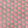 Pure Cotton Jaipuri Grey With Pink Shoe Flower Hand Block Print Fabric