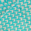 Pure Cotton Jaipuri Light Blue With Tiny Bird Hand Block Print Fabric