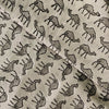 Pure Cotton Jaipuri Light Grey With Grey Camel Hand Block Print Fabric