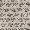 Pure Cotton Jaipuri Light Grey With Grey Camel Hand Block Print Blouse Piece Fabric ( 1 meter )