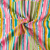 Pure Cotton Jaipuri Multi Colour Stripes Hand Block Print Fabric