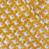 Pure Cotton Jaipuri Mustard With Tiny Camel Hand Block Print Fabric