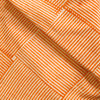 Pure Cotton Jaipuri Orange Stripes Checks Hand Block Print Fabric