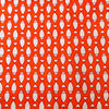 Pure Cotton Jaipuri Orange With White Fish Hand Block Print Fabric