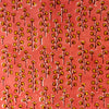 Pure Cotton Jaipuri Peach Pink With Mustard Leafy Plant Motif Hand Block Print Fabric
