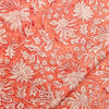 Pure Cotton Jaipuri Peach Simple Floral Jaal Hand Block Print Fabric