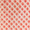 Pure Cotton Jaipuri Peach Tiny Retro Motifs Hand Block Print Fabric