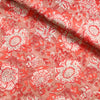 Pure Cotton Jaipuri Peach With Wild Flower Jaal Hand Block Print Fabric