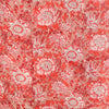 Pure Cotton Jaipuri Peach With Wild Flower Jaal Hand Block Print Fabric