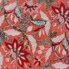 Pure Cotton Jaipuri Peach With Wild Red Jaal Hand Block Print Fabric