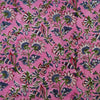Pure Cotton Jaipuri Pink With Beautiful Floral Jaal Hand Block Print Fabric