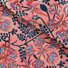Pure Cotton Jaipuri Pink With Blue And Pink Shoe Flower Hand Block Print Fabric