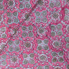 Pure Cotton Jaipuri Pink With Brown Floral Pattern Hand Block Print Fabric