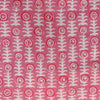 Pre cut 2.10 meter Pure Cotton Jaipuri Pink With Pink Flower Plant Hand Block Print Fabric