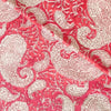 Pure Cotton Jaipuri Pink With White Kairi Jaal Hand Block Print Fabric