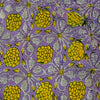Pure Cotton Jaipuri Purple With Yellow Flower Jaal Hand Block Print Fabric