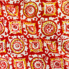 Pure Cotton Jaipuri Red And Yellow Pattern Hand Block Print Fabric