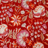 Pure Cotton Jaipuri Red With Gorgeous Wild Flower Jaal Hand Block Print Fabric